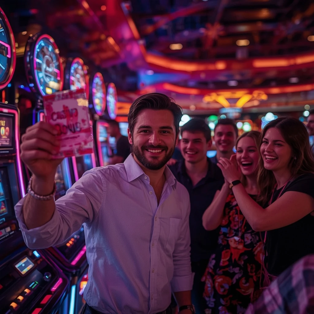 une personne tenant un bonus de Banzai Casino